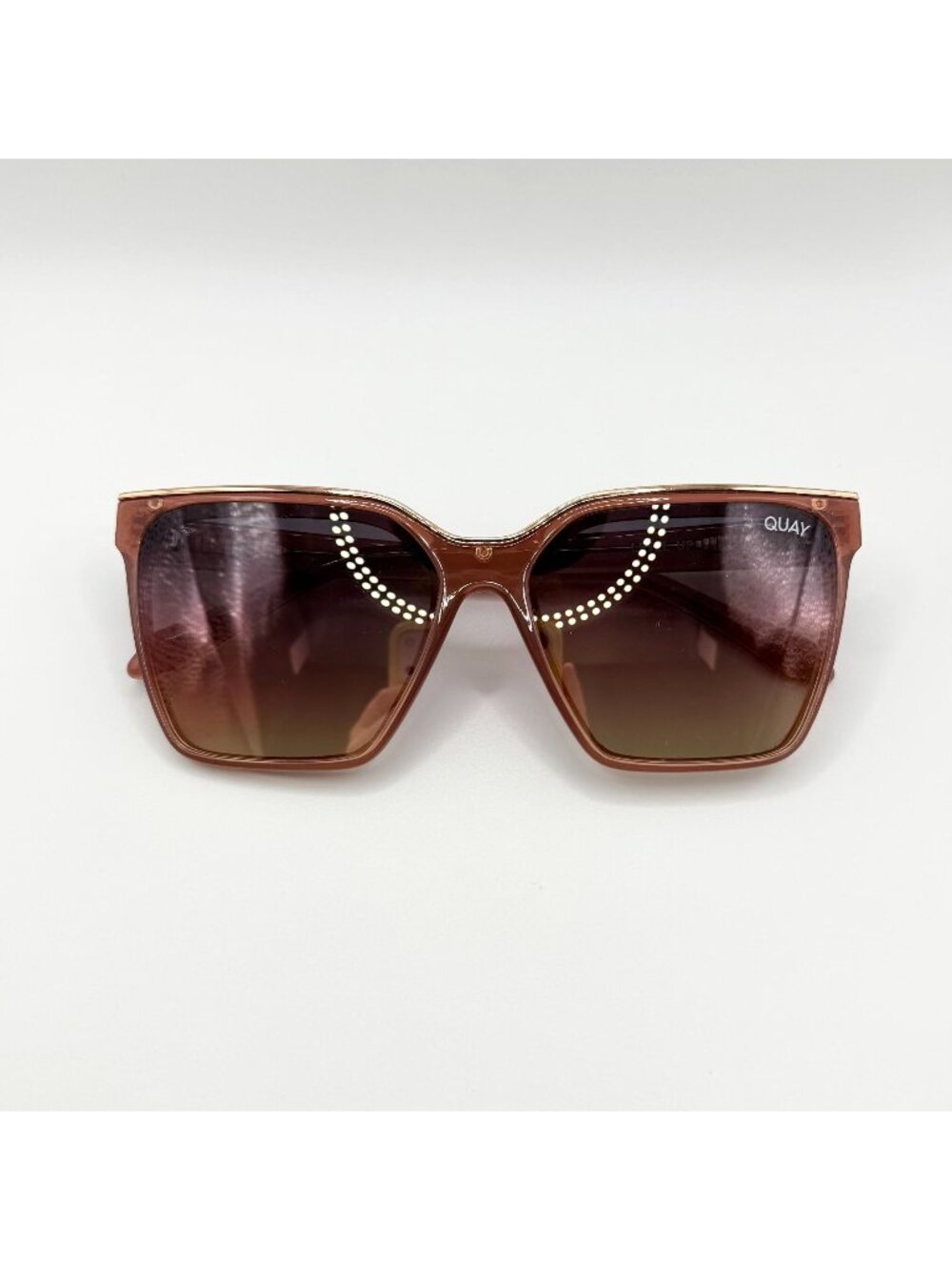 Level Up Quay Sunglasses Oversized Square Chocolate Frame